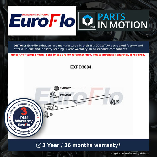 Exhaust centre box - centre, fits